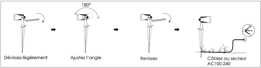 spot piquet 10W bass luminance
